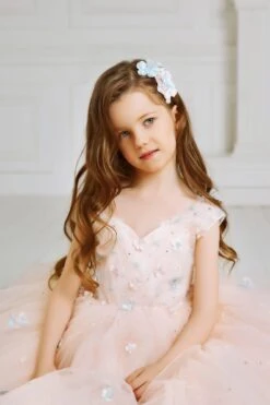 Blush Flower Girl Dress(Blush Flower Girl Dress) -Mia Bambina Store mia bambina boutique Blush Flower Girl Dress 2