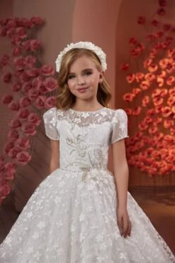 Elegant Lace Flower Girl Dress(Elegant Lace Flower Girl Dress) -Mia Bambina Store mia bambina boutique Elegant Lace Flower Girl Dress 1