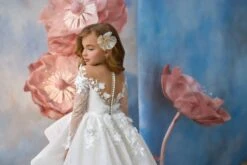 Faith & Flowers Communion Dress(Faith Flowers Communion Dress) -Mia Bambina Store mia bambina boutique Faith and Flowers Communion Dress 3