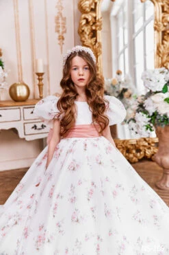 Girl Spring Dress With Sash(Girl Spring Dress With Sash) -Mia Bambina Store mia bambina boutique Girl Spring Dress with Sash 2