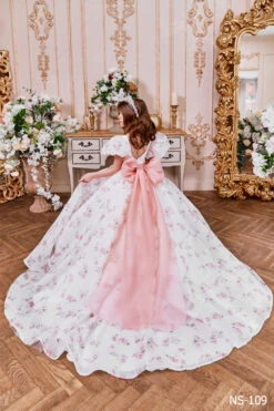 Girl Spring Dress With Sash(Girl Spring Dress With Sash) -Mia Bambina Store mia bambina boutique Girl Spring Dress with Sash 4