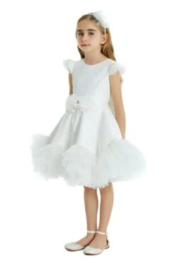 Girls Lace And Tulle Tutu Dress With Ruffles(Girls Lace And Tulle Tutu Dress With Ruffles) 12 Girls Lace And Tulle Tutu Dress With Ruffles(Girls Lace And Tulle Tutu Dress With Ruffles) -Mia Bambina Store mia bambina boutique Girls Lace and Tulle Tutu Dress with Ruffles white 1