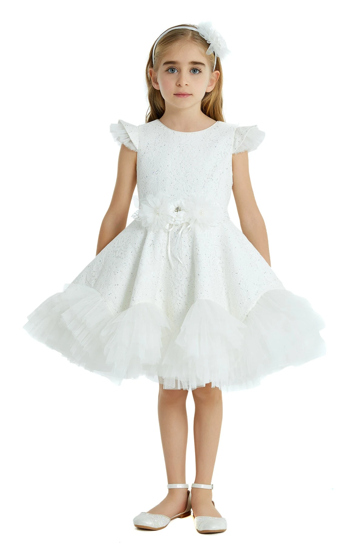 Girls Lace And Tulle Tutu Dress With Ruffles(Girls Lace And Tulle Tutu Dress With Ruffles) 4 Girls Lace And Tulle Tutu Dress With Ruffles(Girls Lace And Tulle Tutu Dress With Ruffles) - Image 4