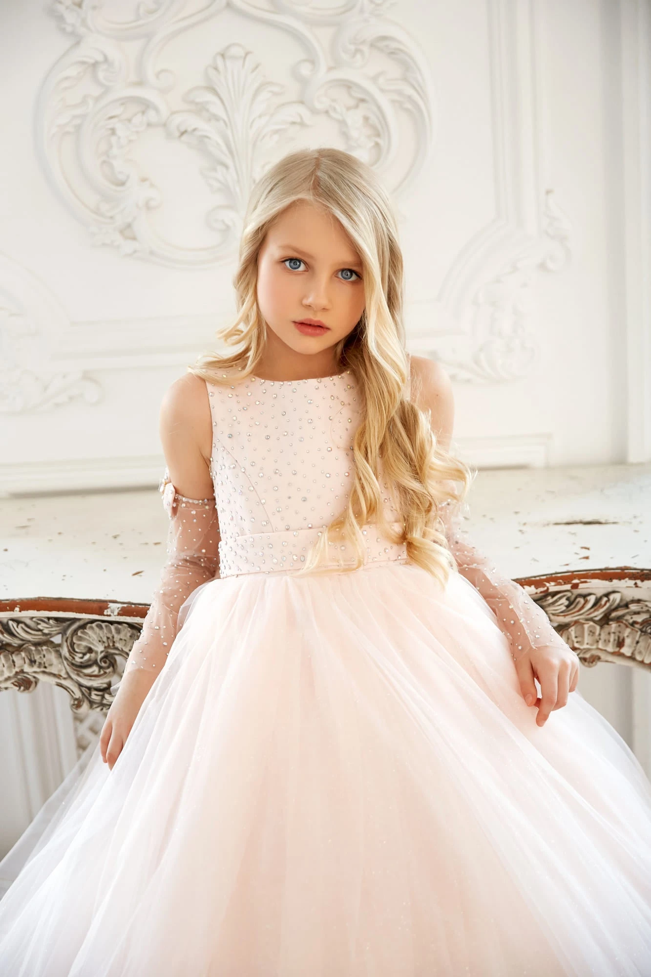 Junior Bridesmaids Dress With Detachable Sleeves(Junior Bridesmaids Dress With Detachable Sleeves) 3 Junior Bridesmaids Dress With Detachable Sleeves(Junior Bridesmaids Dress With Detachable Sleeves) - Image 3
