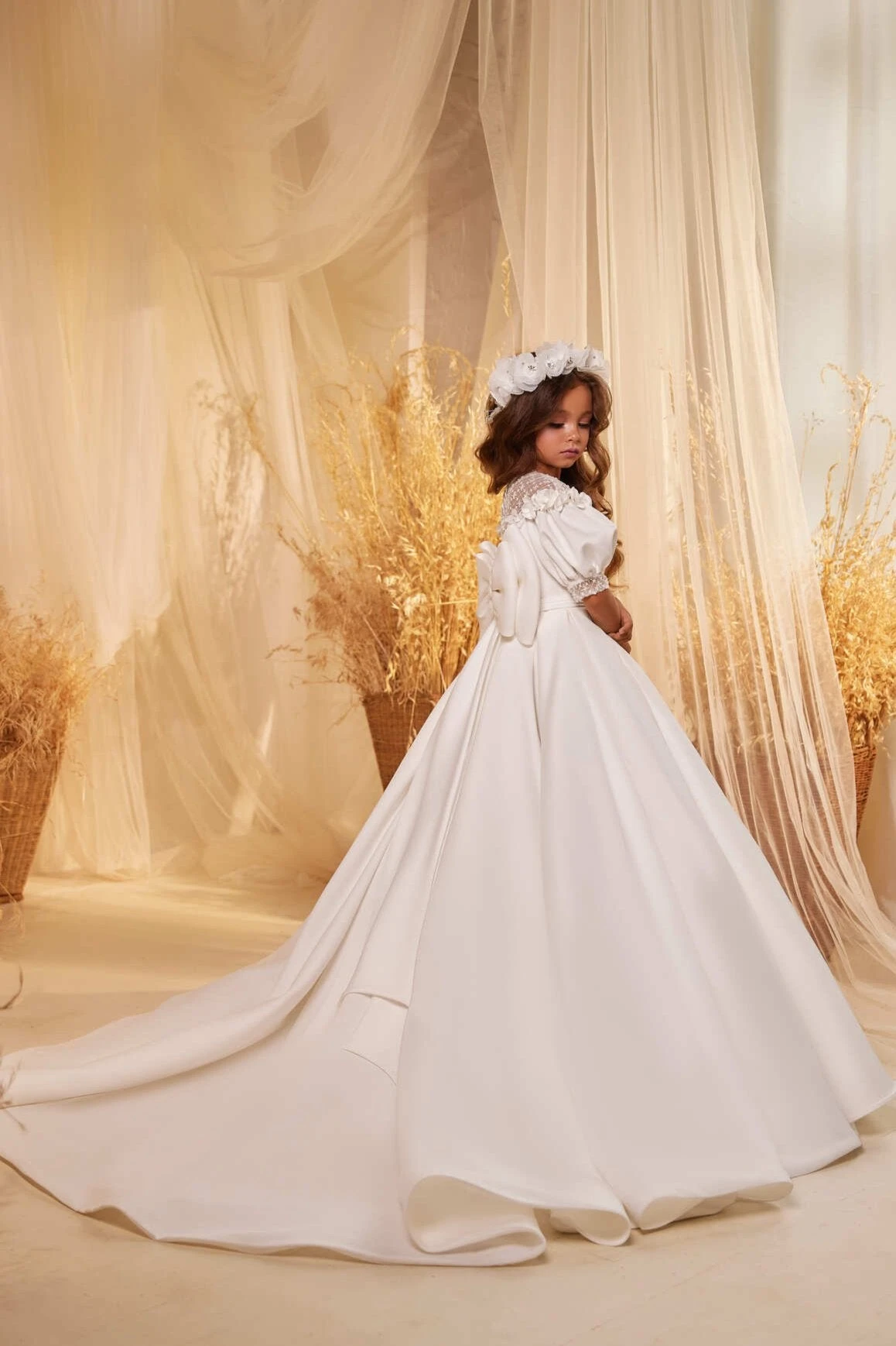 Little Girl White Princess Dress For First Communion Or Special Event(Little Girl White Princess Dress For First Communion Or Special Event) 3 Little Girl White Princess Dress For First Communion Or Special Event(Little Girl White Princess Dress For First Communion Or Special Event) - Image 3