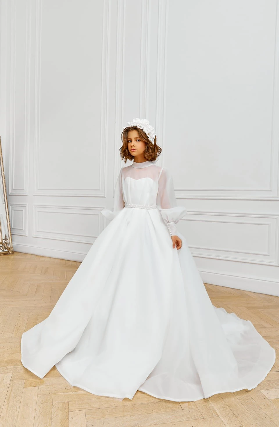 Modest First Communion Dresses In Organza(Modest First Communion Dresses In Organza) 1 Modest First Communion Dresses In Organza(Modest First Communion Dresses In Organza)