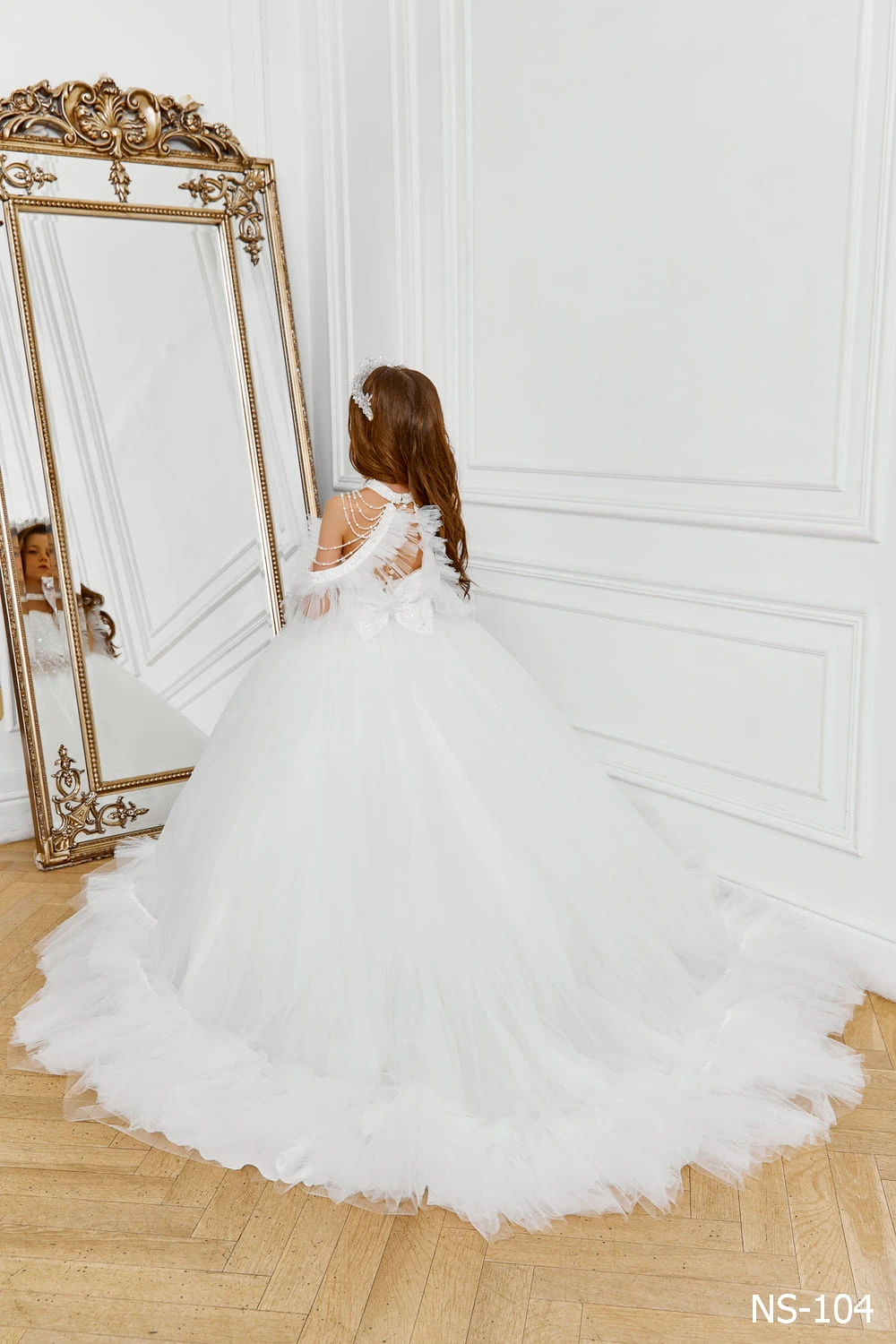 Off The Shoulder Tulle Flower Girl Ball Gown(Off The Shoulder Tulle Flower Girl Ball Gown) 3 Off The Shoulder Tulle Flower Girl Ball Gown(Off The Shoulder Tulle Flower Girl Ball Gown) - Image 3