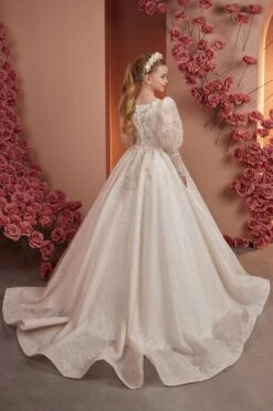 Opulent Cappuccino Elegance Gown(Opulent Cappuccino Elegance Gown) -Mia Bambina Store mia bambina boutique Opulent Cappuccino Elegance Gown 2