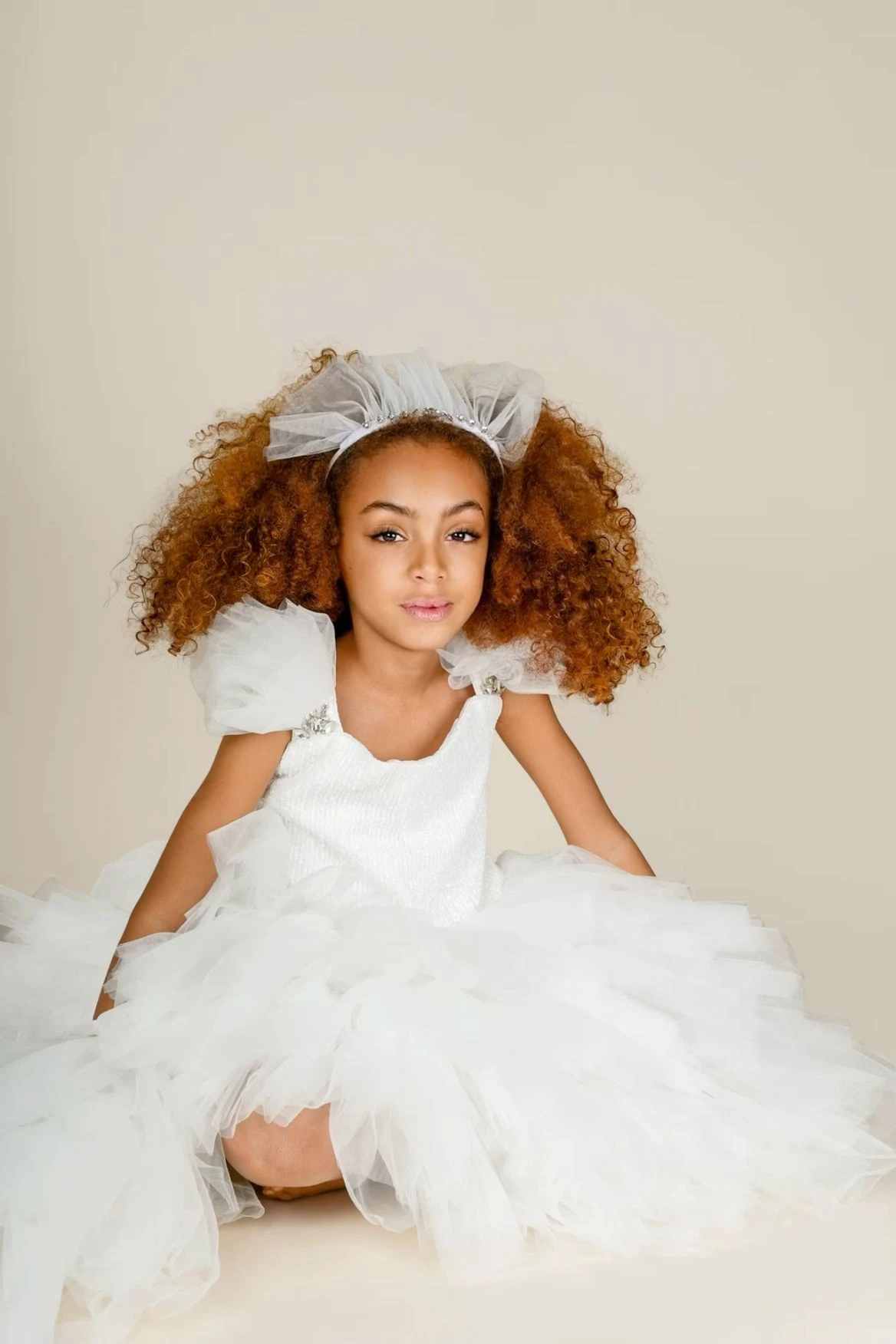 Pearl White Tulle Dress For Teenage Girls With Detachable Train(Pearl White Tulle Dress For Teenage Girls With Detachable Train) 5 Pearl White Tulle Dress For Teenage Girls With Detachable Train(Pearl White Tulle Dress For Teenage Girls With Detachable Train) - Image 5