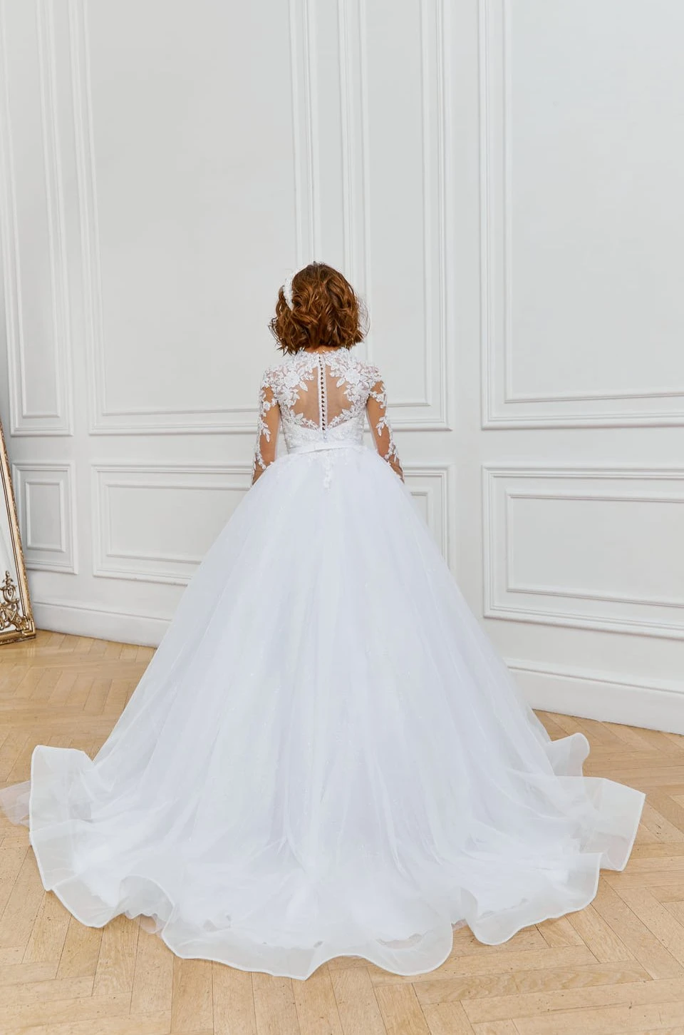 Princess Ball Gown With Long Sleeves For Holy First Communion(Princess Ball Gown With Long Sleeves For Holy First Communion) 2 Princess Ball Gown With Long Sleeves For Holy First Communion(Princess Ball Gown With Long Sleeves For Holy First Communion) - Image 2