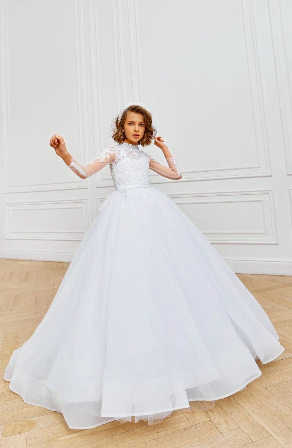 Princess Ball Gown With Long Sleeves For Holy First Communion(Princess Ball Gown With Long Sleeves For Holy First Communion) 1 Princess Ball Gown With Long Sleeves For Holy First Communion(Princess Ball Gown With Long Sleeves For Holy First Communion)