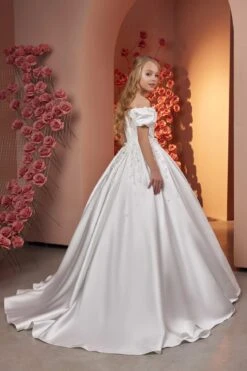 Regal Satin Elegance Dress(Regal Satin Elegance Dress) -Mia Bambina Store mia bambina boutique Regal Satin Elegance Dress 2