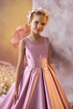 Mia Bambina Store -Mia Bambina Store mia bambina boutique Royal Satin Gown 1