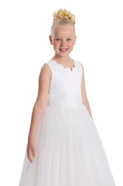 Tulle Maxi Dress In Off White Tutu Dress For Girls(Tulle Maxi Dress In Off White Tutu Dress For Girls) -Mia Bambina Store mia bambina boutique Tulle Maxi Dress in Off White Tutu Dress for Girls 2