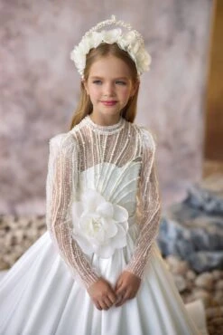 Vintage Faith Communion Gown(Vintage Faith Communion Gown) 7 Vintage Faith Communion Gown(Vintage Faith Communion Gown) -Mia Bambina Store mia bambina boutique Vintage Faith Communion Gown 2