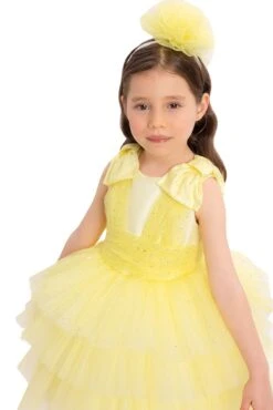 Yellow Toddler Dress With Bow Shoulders For Special Occasions(Yellow Toddler Dress With Bow Shoulders For Special Occasions) 8 Yellow Toddler Dress With Bow Shoulders For Special Occasions(Yellow Toddler Dress With Bow Shoulders For Special Occasions) -Mia Bambina Store mia bambina boutique Yellow Toddler Dress with Bow Shoulders 1
