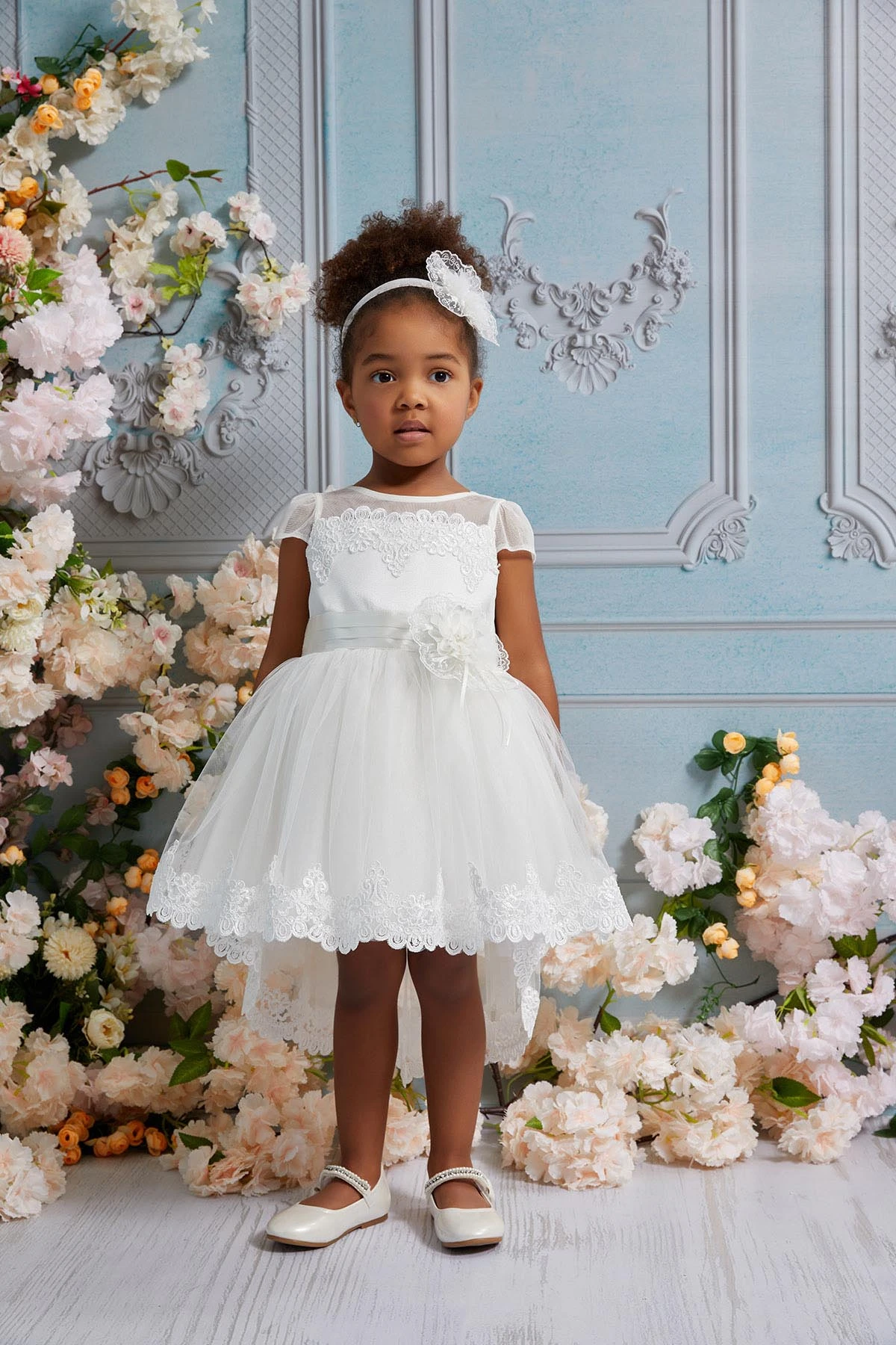 Augusta - Baby Girl Christening Dress(Baby Toddler Christening Dress With Hi Low Hem In Size 6 18 Months Ivory) 1 Augusta - Baby Girl Christening Dress(Baby Toddler Christening Dress With Hi Low Hem In Size 6 18 Months Ivory)