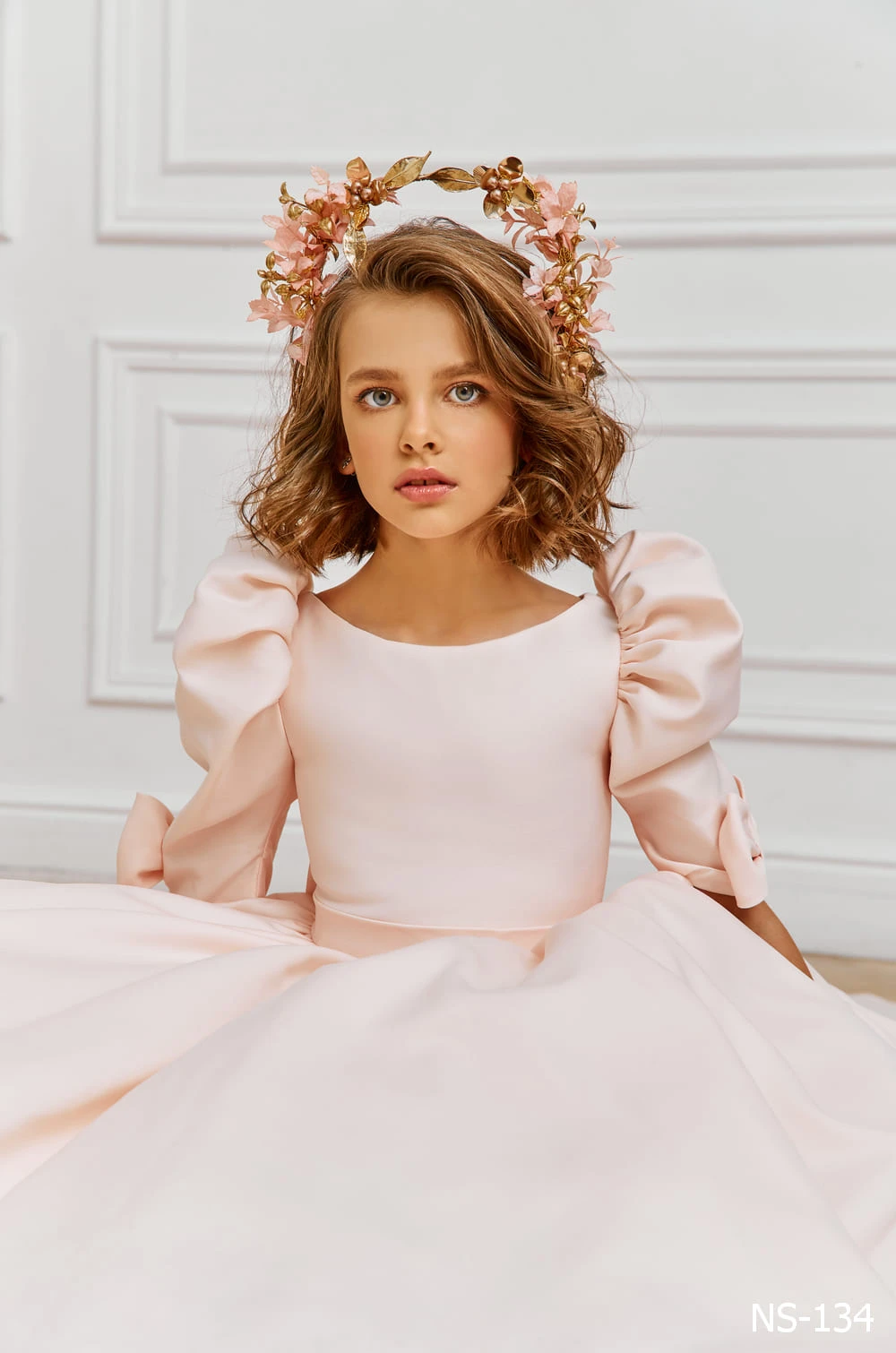 Blush Pink Communion Dresses With Bows(Blush Pink Communion Dresses With Bows) 2 Blush Pink Communion Dresses With Bows(Blush Pink Communion Dresses With Bows) - Image 2