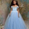 Cinderella Blue Tulle Dress For Girls(Cinderella Blue Tulle Dress For Girls)