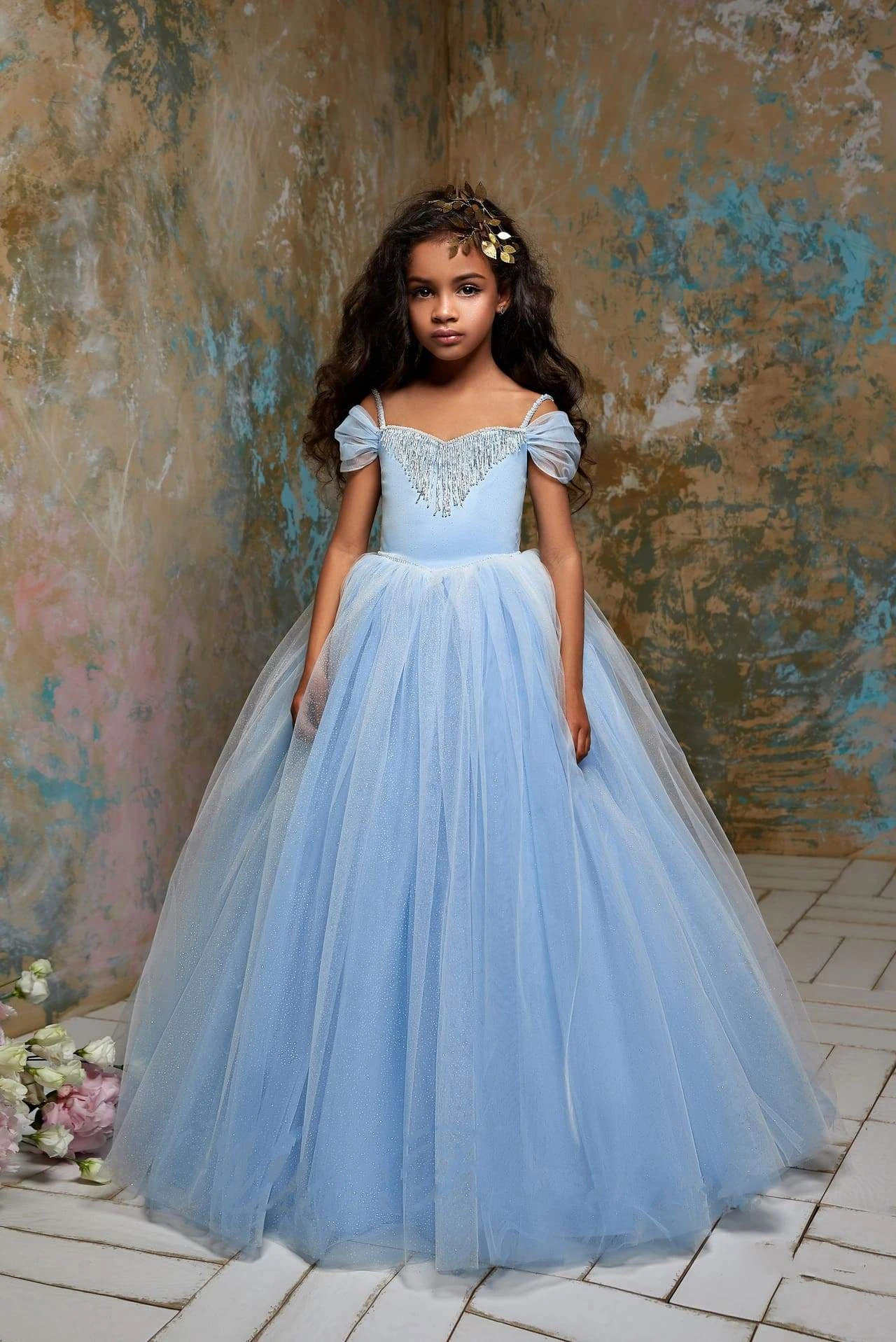 Cinderella Blue Tulle Dress For Girls(Cinderella Blue Tulle Dress For Girls) 1 Cinderella Blue Tulle Dress For Girls(Cinderella Blue Tulle Dress For Girls)