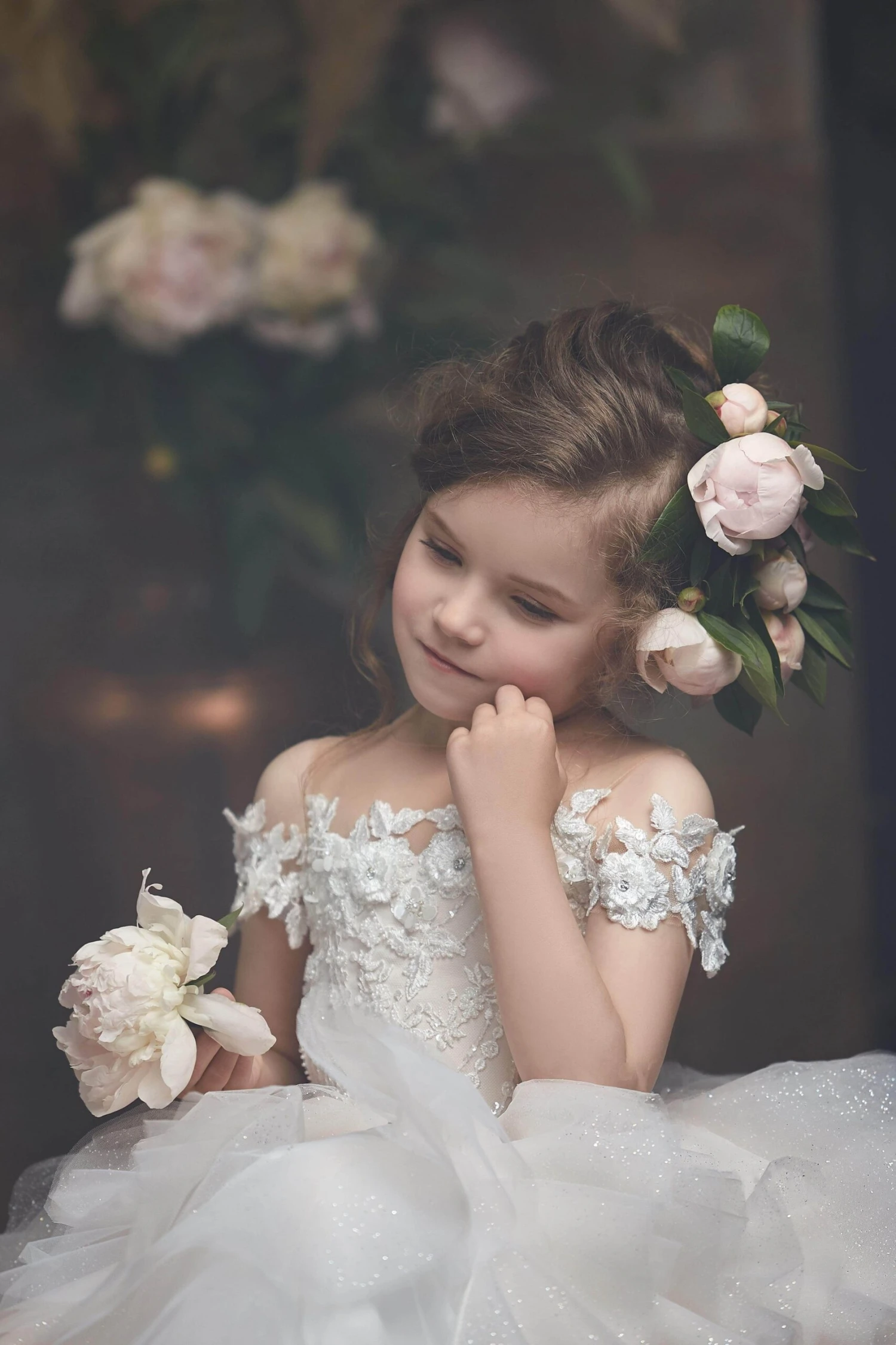 Cold Shoulder Flower Girl Dress With Ruffles(Cold Shoulder Flowergirl Dress With Ruffles) 3 Cold Shoulder Flower Girl Dress With Ruffles(Cold Shoulder Flowergirl Dress With Ruffles) - Image 3