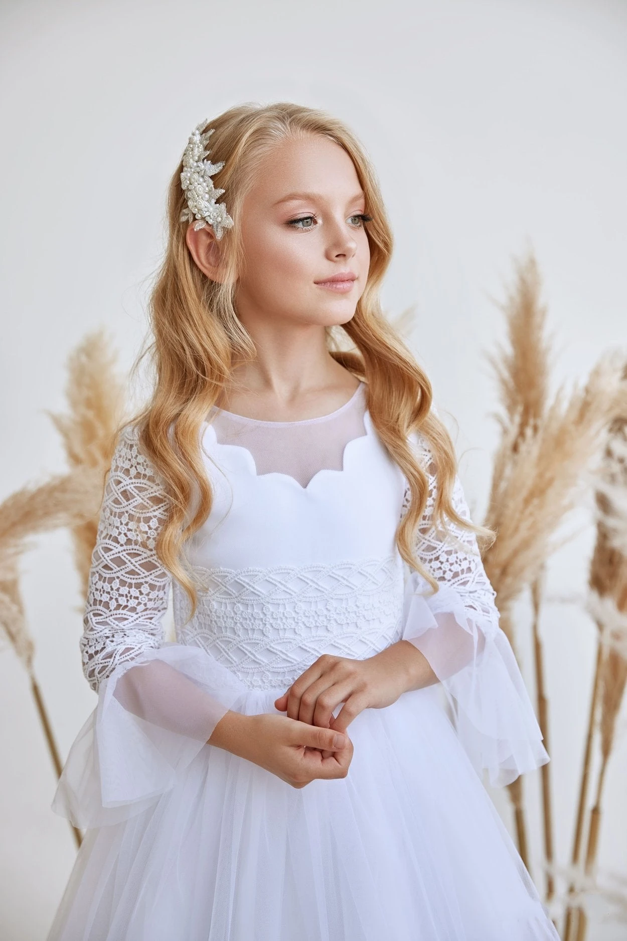 Elizabeth - Lovely Catholic Communion Dress With Long Sleeves(Elizabeth Lovely Catholic Communion Dress With Long Sleeves) 2 Elizabeth - Lovely Catholic Communion Dress With Long Sleeves(Elizabeth Lovely Catholic Communion Dress With Long Sleeves) - Image 2