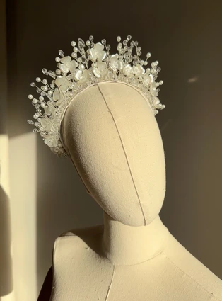 Floral Pearl Crown Headband For Girls | Wedding & First Communion Flower Tiara(Floral Pearl Crown Headband For Girls Wedding First Communion Flower Tiara) 2 Floral Pearl Crown Headband For Girls | Wedding & First Communion Flower Tiara(Floral Pearl Crown Headband For Girls Wedding First Communion Flower Tiara) - Image 2