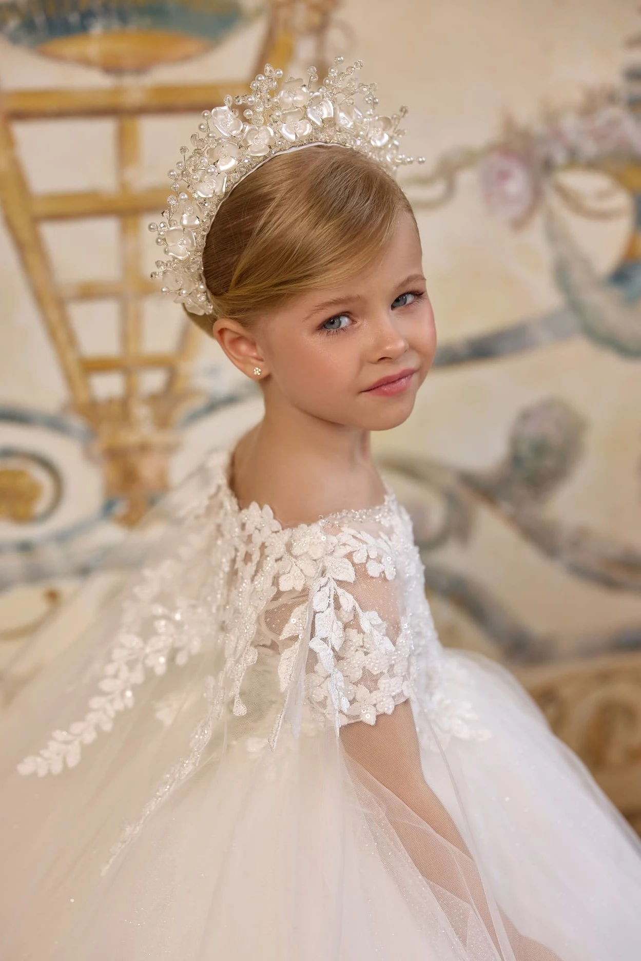 Floral Pearl Crown Headband For Girls | Wedding & First Communion Flower Tiara(Floral Pearl Crown Headband For Girls Wedding First Communion Flower Tiara) 1 Floral Pearl Crown Headband For Girls | Wedding & First Communion Flower Tiara(Floral Pearl Crown Headband For Girls Wedding First Communion Flower Tiara)