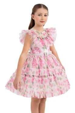 Girls' Garden Rose Dress With Ruffles(Girls Garden Rose Dress With Ruffles Sizes 4t 8) -Mia Bambina Store mia bambina boutique girls garden rose dress with ruffles sizes 4t 8 2