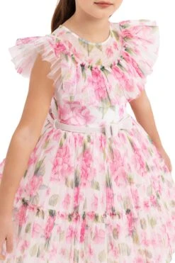 Girls' Garden Rose Dress With Ruffles(Girls Garden Rose Dress With Ruffles Sizes 4t 8) -Mia Bambina Store mia bambina boutique girls garden rose dress with ruffles sizes 4t 8 3