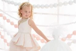 Girl's Lace Overlay Dress With Gold Embroidery Applique(Girls Lace Overlay Dress With Gold Embroidery Applique) 15 Girl's Lace Overlay Dress With Gold Embroidery Applique(Girls Lace Overlay Dress With Gold Embroidery Applique) -Mia Bambina Store mia bambina boutique girls lace overlay dress with gold embroidery applique 6