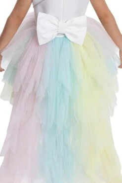 Girls Rainbow Birthday Dress With A Long Tail(Girls Rainbow Birthday Dress With A Long Tail 3t 7) -Mia Bambina Store mia bambina boutique girls rainbow birthday dress with a long tail 7