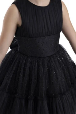 Shimmering Sleeveless Black Tutu Dress For Girls(Girls Shimmering Black Sleeveless Tutu Dress) -Mia Bambina Store mia bambina boutique girls shimmering black sleeveless tutu dress 7