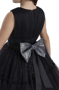 Shimmering Sleeveless Black Tutu Dress For Girls(Girls Shimmering Black Sleeveless Tutu Dress) -Mia Bambina Store mia bambina boutique girls shimmering black sleeveless tutu dress 9