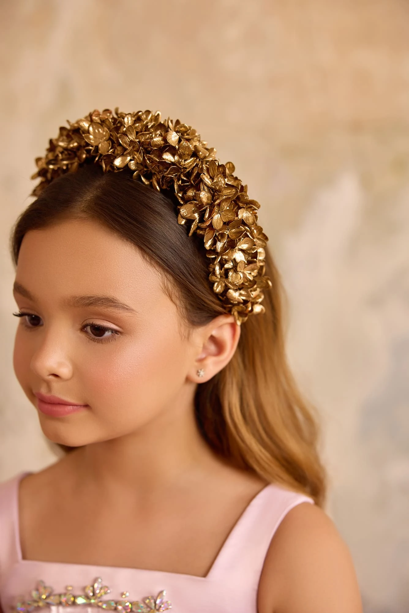 Gold Hydrangea Flower Girl Headband | Handmade Wedding & Occasion Hair Accessory(Gold Hydrangea Flower Girl Headband Handmade Wedding Occasion Hair Accessory) 1 Gold Hydrangea Flower Girl Headband | Handmade Wedding & Occasion Hair Accessory(Gold Hydrangea Flower Girl Headband Handmade Wedding Occasion Hair Accessory)