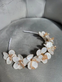 Ivory Flower Crown Headband For Girls | Handmade Floral Tiara With Gold Accents(Ivory Flower Crown Headband For Girls Handmade Floral Tiara With Gold Accents) 8 Ivory Flower Crown Headband For Girls | Handmade Floral Tiara With Gold Accents(Ivory Flower Crown Headband For Girls Handmade Floral Tiara With Gold Accents) -Mia Bambina Store mia bambina boutique ivory flower crown headband for girls handmade floral tiara with gold accents 4