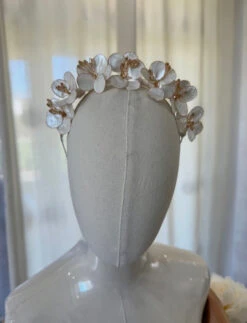 Ivory Flower Crown Headband For Girls | Handmade Floral Tiara With Gold Accents(Ivory Flower Crown Headband For Girls Handmade Floral Tiara With Gold Accents) 9 Ivory Flower Crown Headband For Girls | Handmade Floral Tiara With Gold Accents(Ivory Flower Crown Headband For Girls Handmade Floral Tiara With Gold Accents) -Mia Bambina Store mia bambina boutique ivory flower crown headband for girls handmade floral tiara with gold accents 5