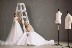 KAWARTHA – ENCHANTING COMMUNION DRESS WITH FLORAL LACE BODICE AND SHEER SLEEVES(Kawartha Enchanting Communion Dress With Floral Lace Bodice And Sheer Sleeves) 9 KAWARTHA – ENCHANTING COMMUNION DRESS WITH FLORAL LACE BODICE AND SHEER SLEEVES(Kawartha Enchanting Communion Dress With Floral Lace Bodice And Sheer Sleeves) -Mia Bambina Store mia bambina boutique kawartha enchanting communion dress with floral lace bodice and sheer sleeves 4