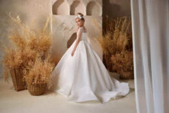 3623 Lola Off-White Sparkling Beaded Lace Gown(3623 Lola Off White Sparkling Beaded Lace Gown) -Mia Bambina Store mia bambina boutique lola off white sparkling beaded lace gown 6