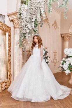 Long Glitter Dress With Long Sleeves(Long Glitter Dress With Long Sleeves)