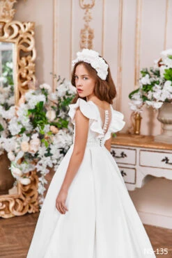 Long Satin Dress With Flared Sleeves(Long Satin Dress With Flared Sleeves) 6 Long Satin Dress With Flared Sleeves(Long Satin Dress With Flared Sleeves) -Mia Bambina Store mia bambina boutique long satin dress with flared sleeves 2