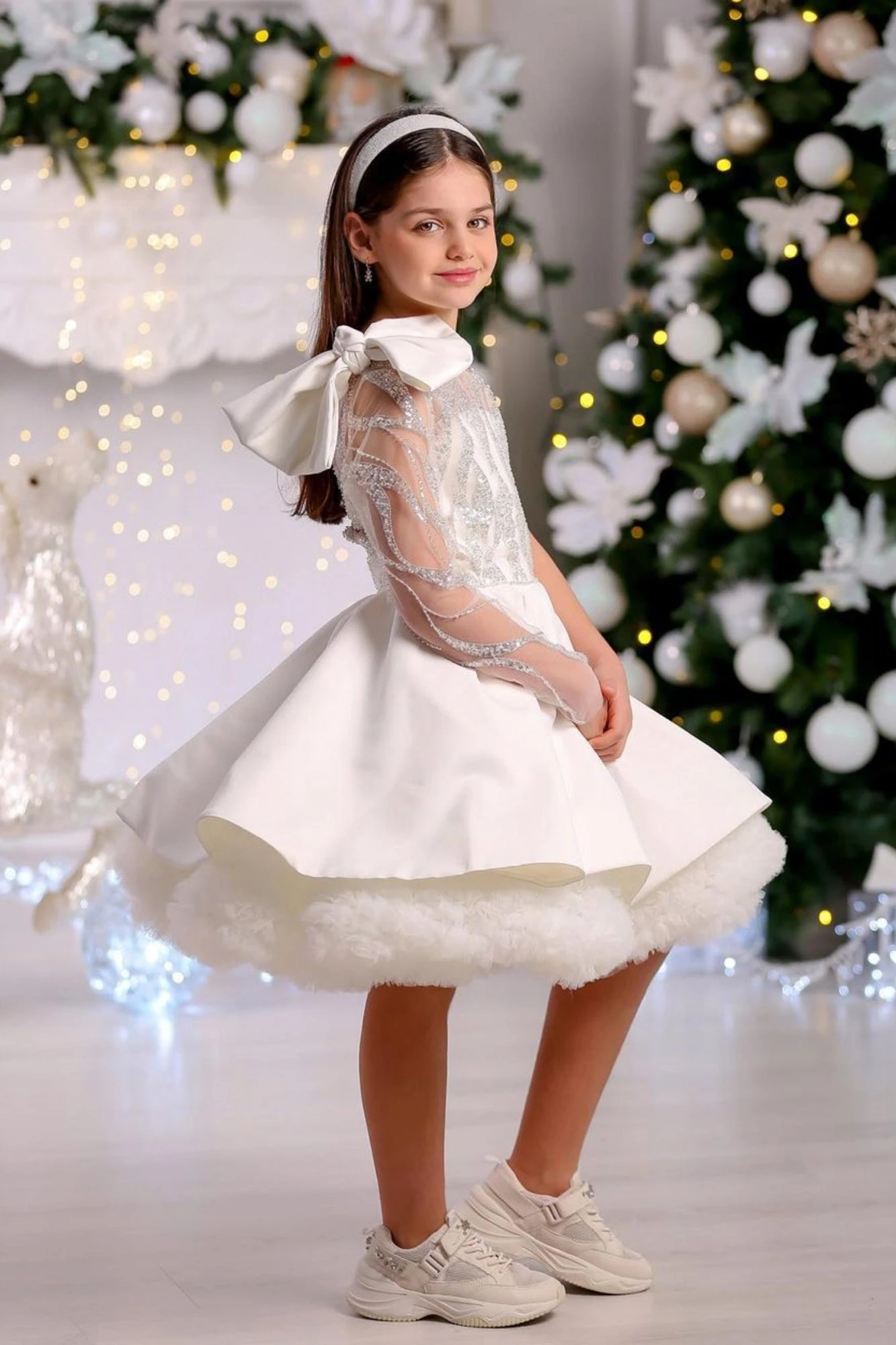 Luxurious Bow Shoulder Festive Tutu Dress(Luxurious Bow Shoulder Festive Tutu Dress) 3 Luxurious Bow Shoulder Festive Tutu Dress(Luxurious Bow Shoulder Festive Tutu Dress) - Image 3