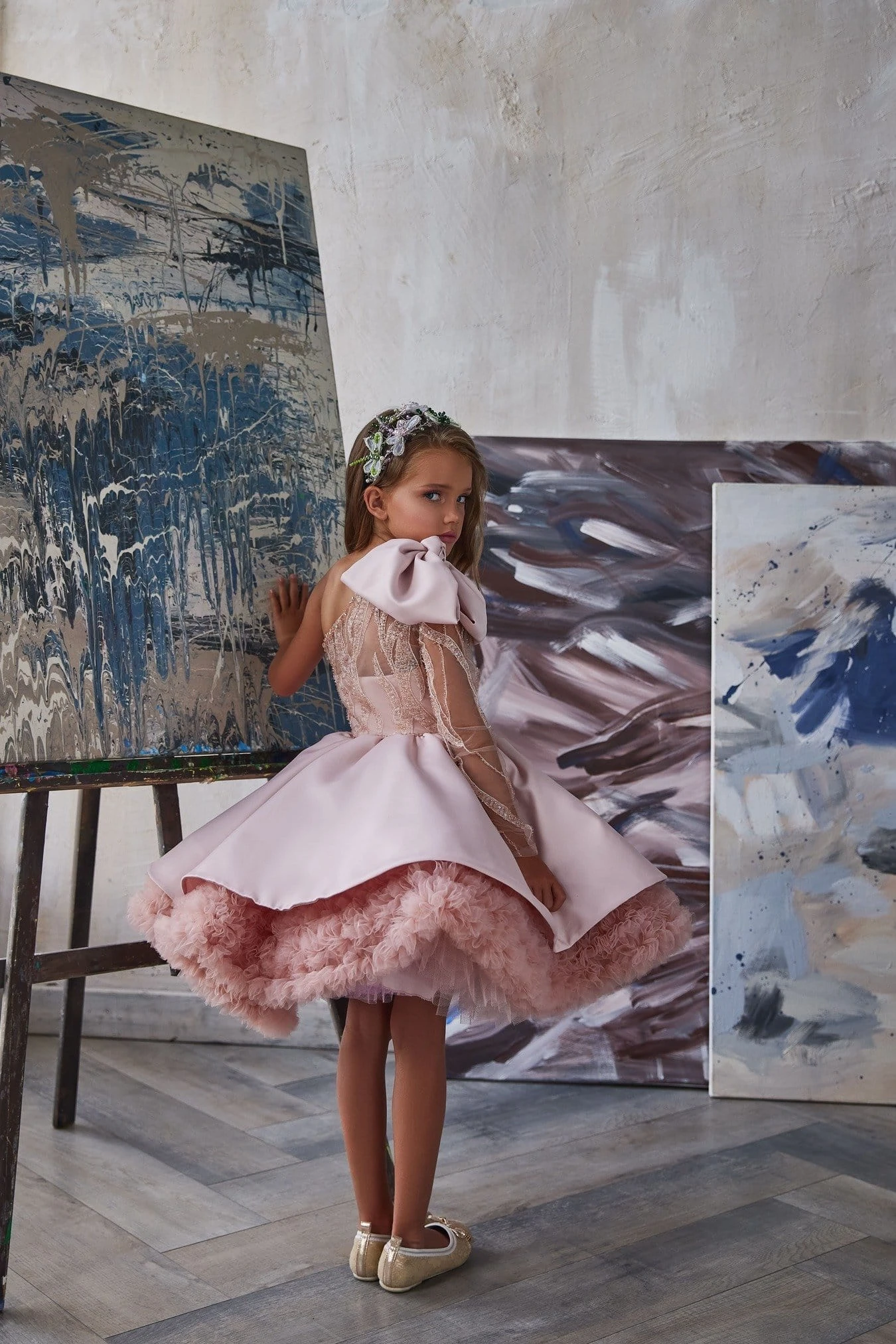 Luxurious Bow Shoulder Festive Tutu Dress(Luxurious Bow Shoulder Festive Tutu Dress) 5 Luxurious Bow Shoulder Festive Tutu Dress(Luxurious Bow Shoulder Festive Tutu Dress) - Image 5