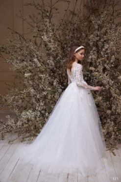 Marisa Girls Illusion V-Back Tulle Ball Gown Flower Girl Dress(Marisa Girls Illusion V Back Tulle Ball Gown Flower Girl Dress) -Mia Bambina Store mia bambina boutique marisa girls illusion v back tulle ball gown flower girl dress 2