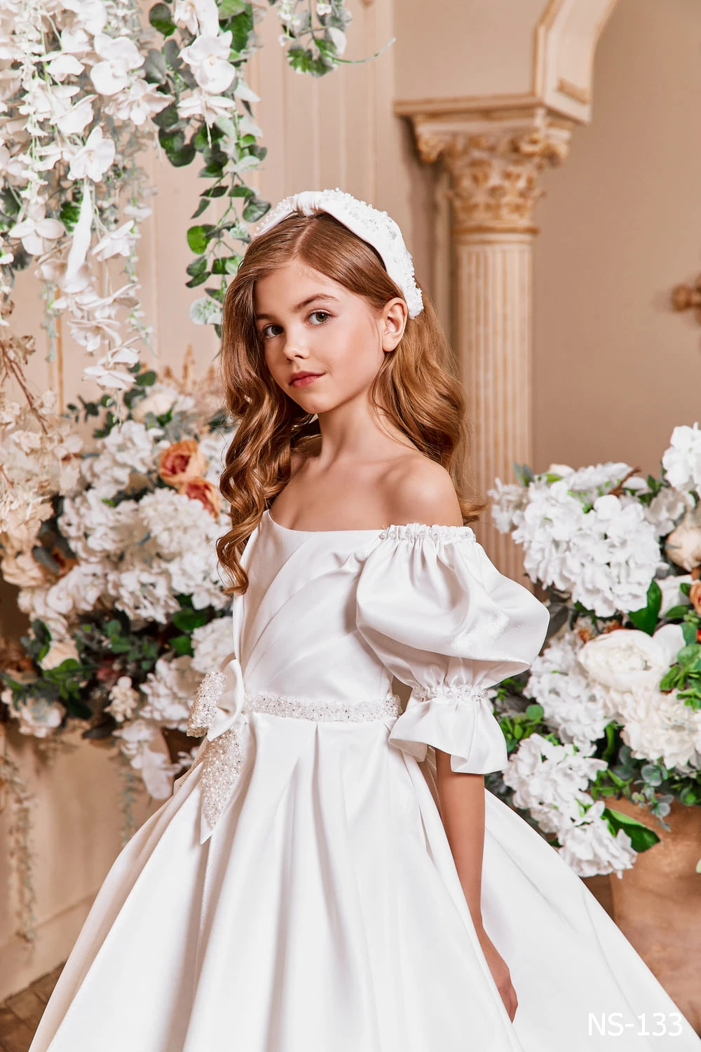 Off White Mikado Satin Off The Shoulder Dress(Mikado Satin Off The Shoulder Dress) 2 Off White Mikado Satin Off The Shoulder Dress(Mikado Satin Off The Shoulder Dress) - Image 2