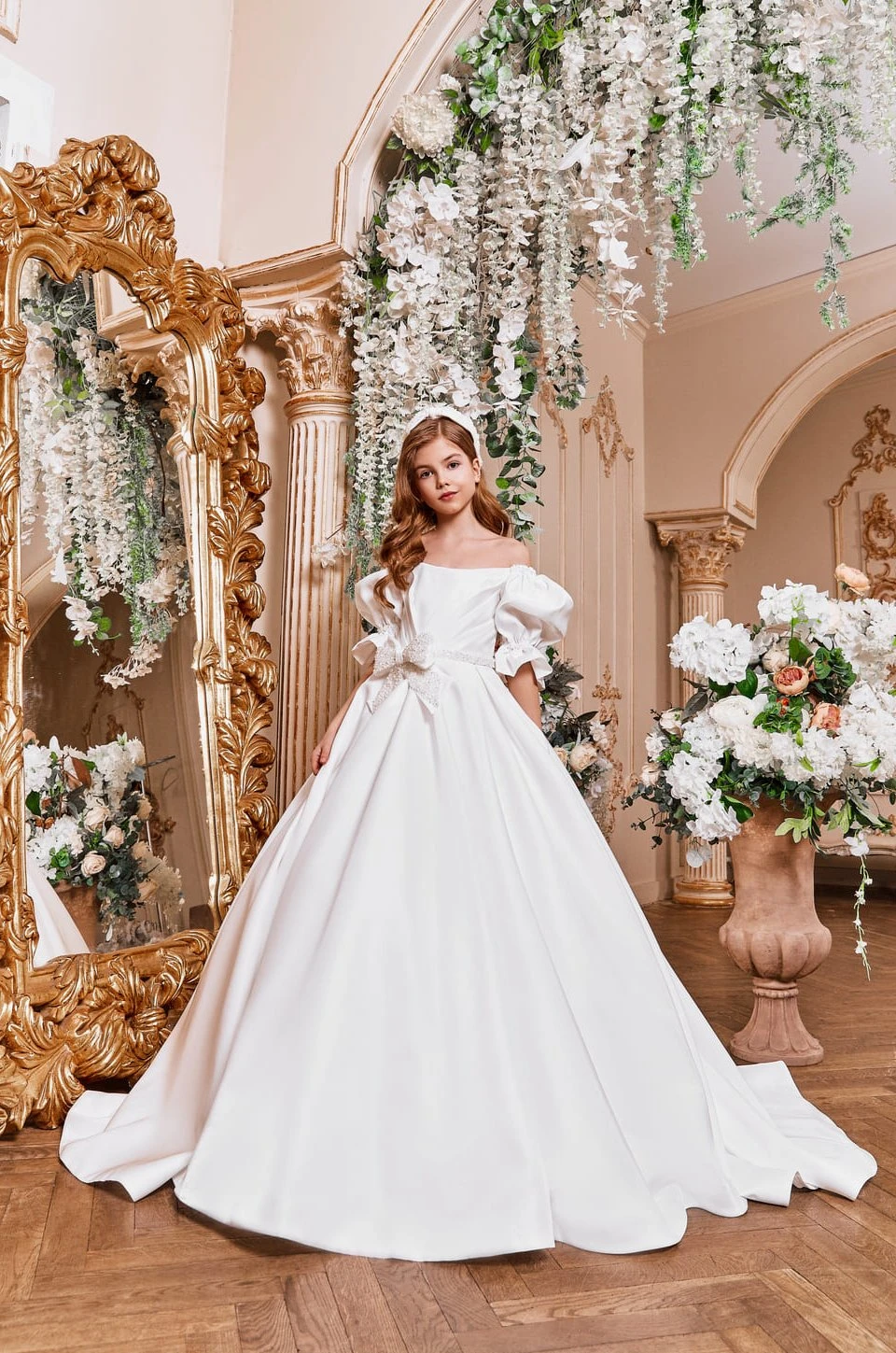 Off White Mikado Satin Off The Shoulder Dress(Mikado Satin Off The Shoulder Dress) 1 Off White Mikado Satin Off The Shoulder Dress(Mikado Satin Off The Shoulder Dress)