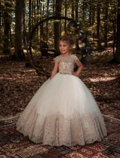 Morocco Lace And Tulle Ballgown For Girls(Morocco Lace And Tulle Ballgown For Girls)