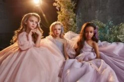 One-Shoulder Junior Bridesmaid Dress With Puff Sleeve(One Shoulder Junior Bridesmaid Dress With A Puff Sleeve) -Mia Bambina Store mia bambina boutique one shoulder junior bridesmaid dress with a puff sleeve 4