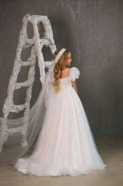 ORILIA – SHIMMERING COMMUNION DRESS WITH EMBELLISHED LACE BODICE(Orilia Shimmering Communion Dress With Embellished Lace Bodice) -Mia Bambina Store mia bambina boutique orilia shimmering communion dress with embellished lace bodice 2