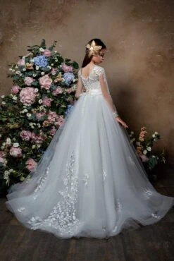 Paloma-First Communion Dress With Long Sleeves(Paloma First Communion Dress With Long Sleeves) 5 Paloma-First Communion Dress With Long Sleeves(Paloma First Communion Dress With Long Sleeves) -Mia Bambina Store mia bambina boutique paloma first communion dress with long sleeves 2